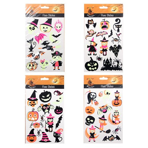 Assorted Halloween Fluoro Stickers