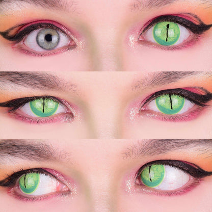 Primal Jurassic III - Green Reptile Coloured Contact Lenses