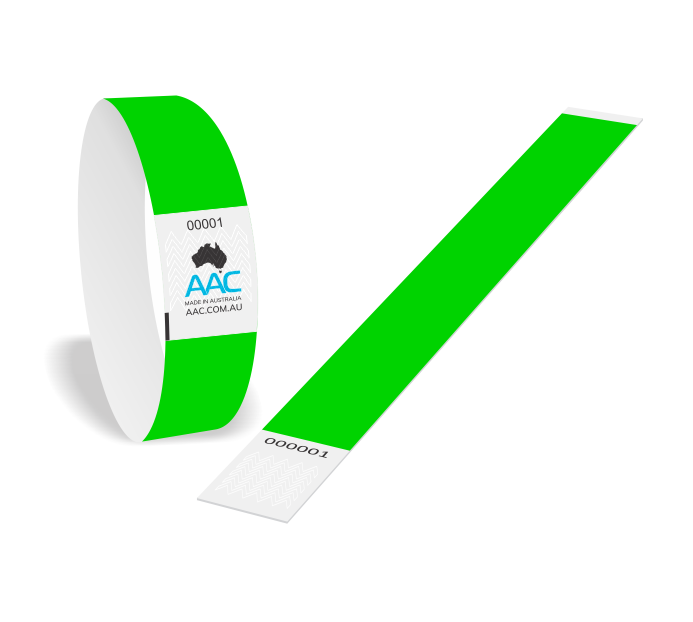 Neon Lime Paper Wristbands