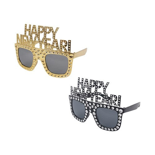 Happy New Year Bling Glasses Gold/Silver Assorted