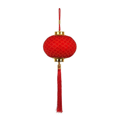 Red Lantern with Tassel 18cm