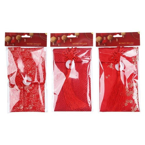 Red Silk Money Pouch (Pack of 1) Assorted Designs