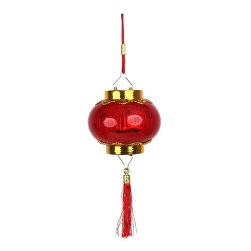 Round Fortune LED Red Lantern 15cm