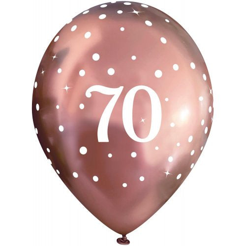 Rose Gold Sparkling Fizz 70 Chrome Balloon (6pk)