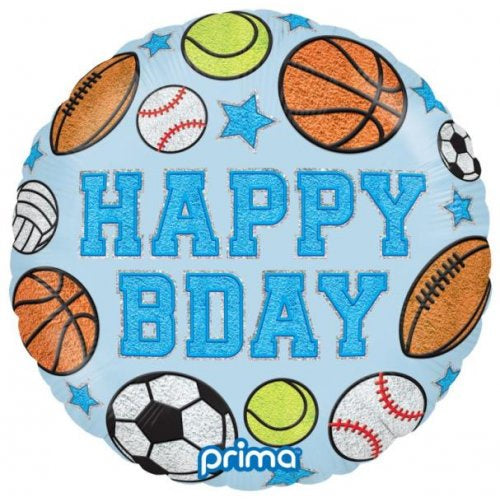 Birthday Boy Sport Patches 18inch Foil Balloon