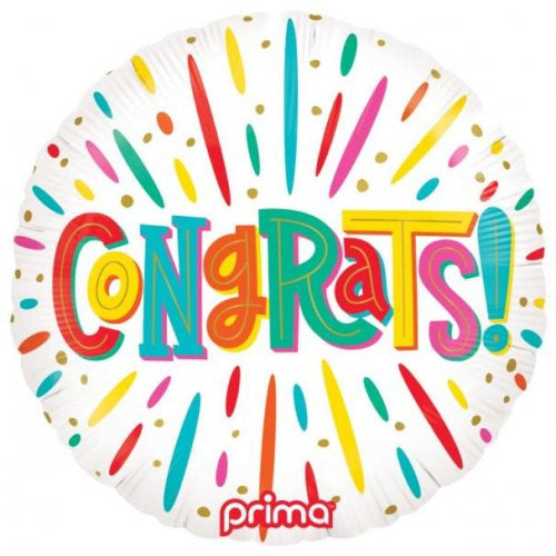 Colourful Congrats 18inch Foil Balloon