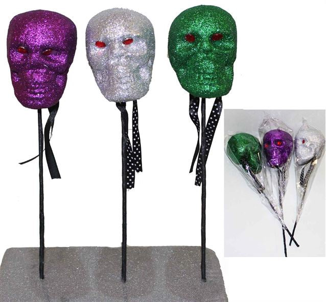 Skull Lawn Stake 1pc