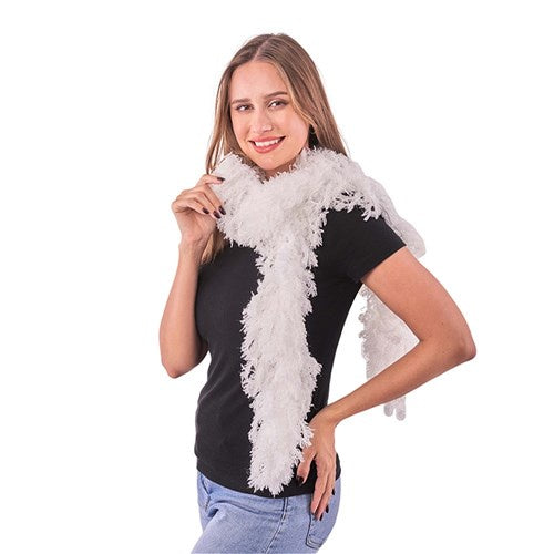White Polyester Boa 150cm