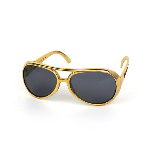 Gold Frame Elvis Glasses
