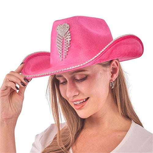 Jewelled Pink Cowgirl Hat