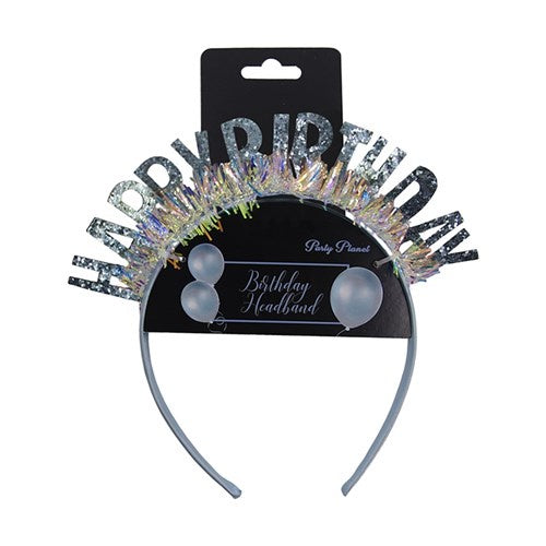 Blue Happy Birthday Headband