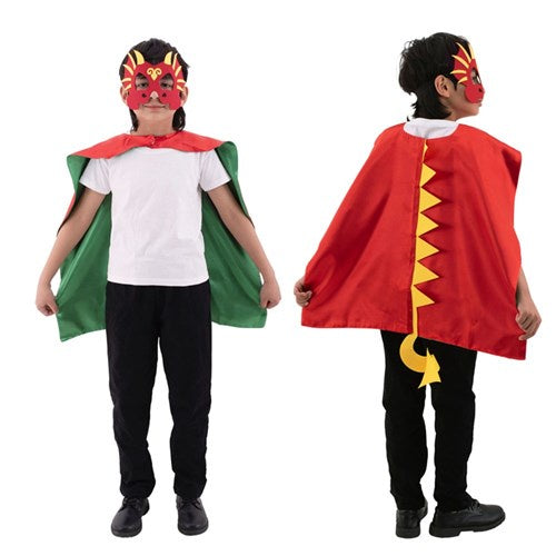 Red Dragon Cape & Mask Set