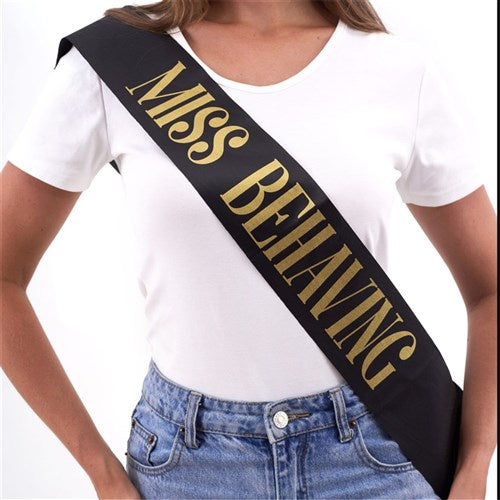 Miss Behaving Sash