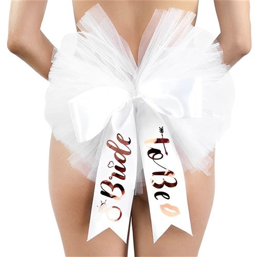 Bride to Be Mesh Bikini Booty Veil