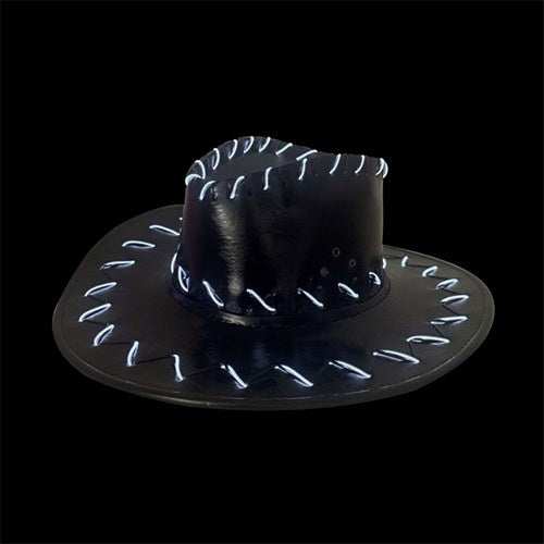 Black Light Up Cowboy Hat