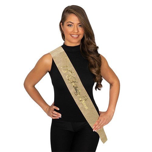 18th Birthday Gold Sash
