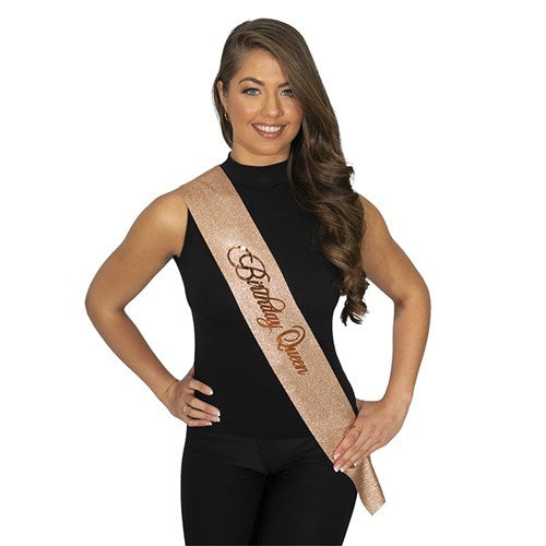 Birthday Queen Rose Gold Sash