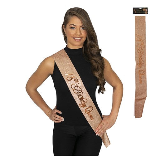 18th Birthday Rose Gold Sash