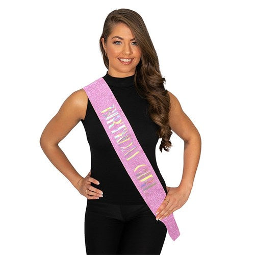 Birthday Girl Pink Sash