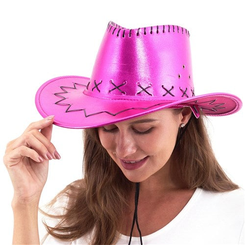 Metallic Pink Cowboy Hat