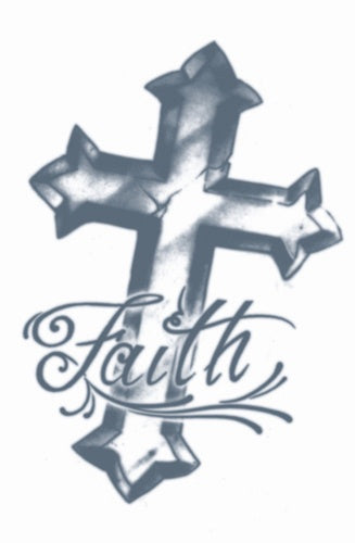 Faith Cross Temporary Tattoo