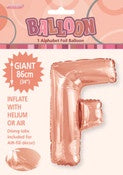 Rose Gold Letter F Megaloon