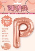 Rose Gold Letter P Megaloon