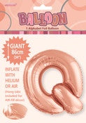 Rose Gold Letter Q Megaloon