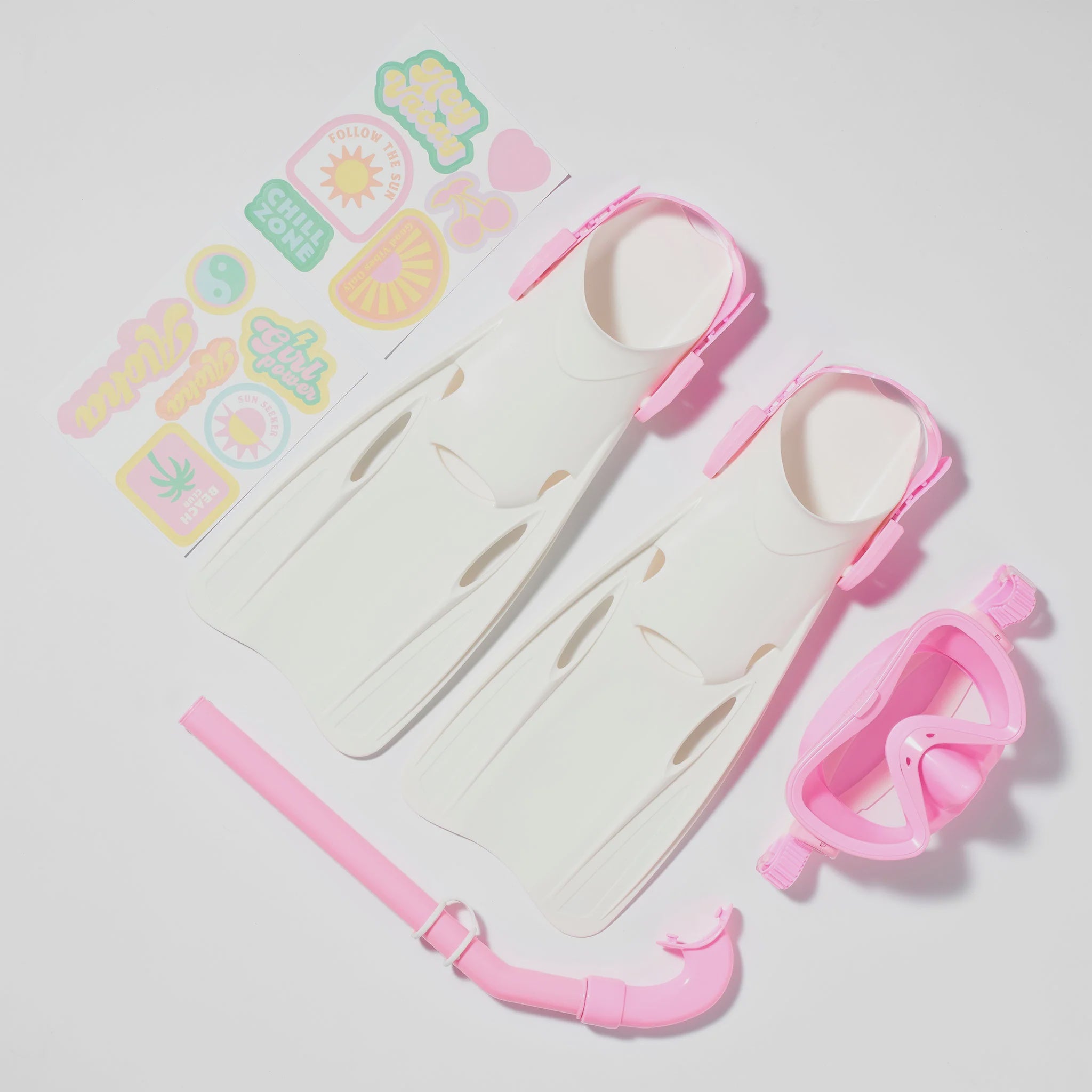 Kids Snorkel Set Medium - Summer Sherbet Pink