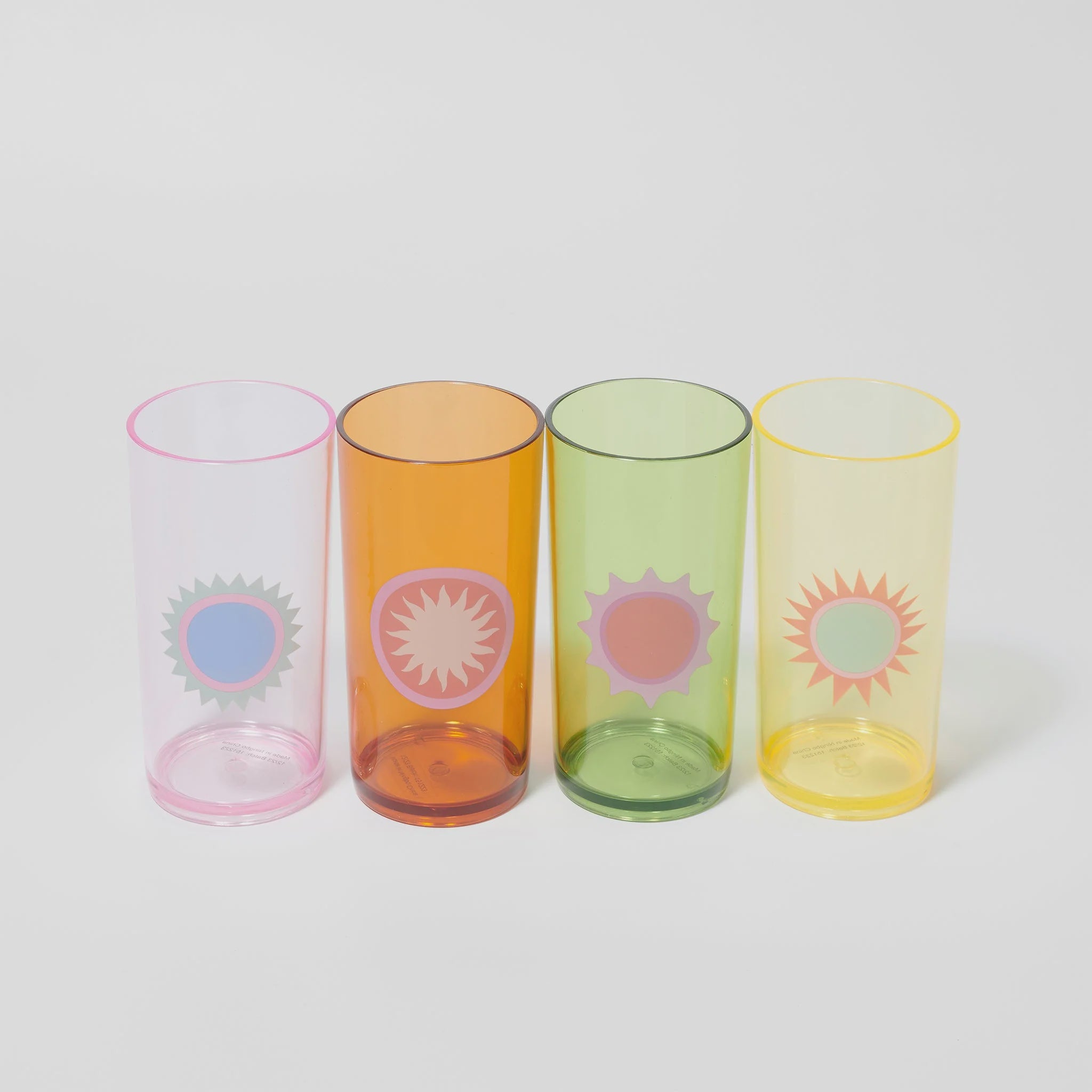 Poolside Tall Tumbler Rio Sun Multi (Pack of 4)