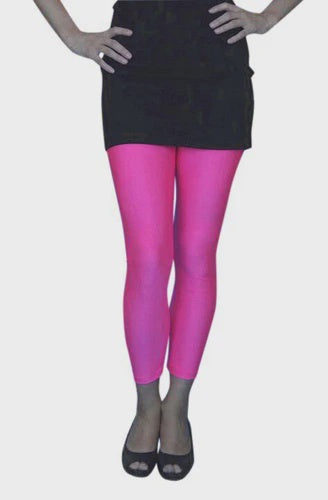 Fluorescent Pink Footless Tights