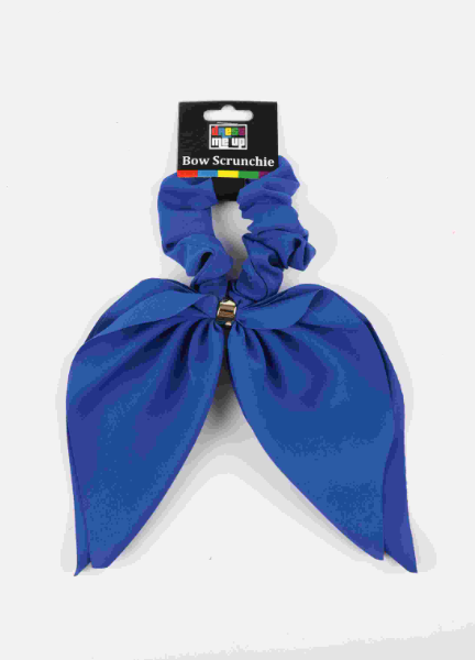Blue Tie in Bow Scrunchie