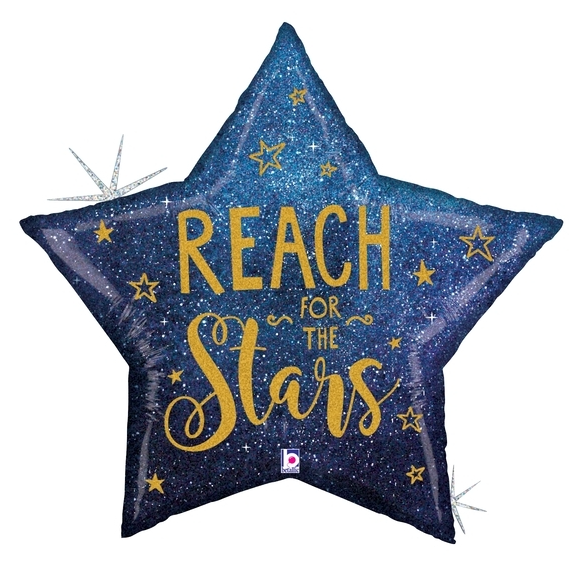 Reach For The Stars Holo Shape Foil Balloon