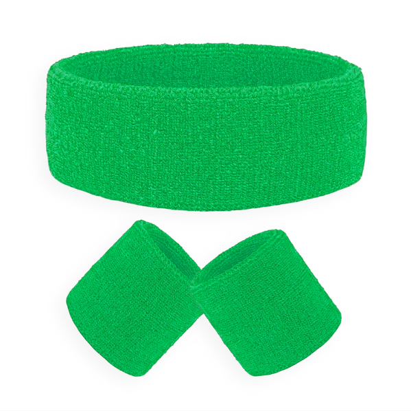Green Sweatband Set