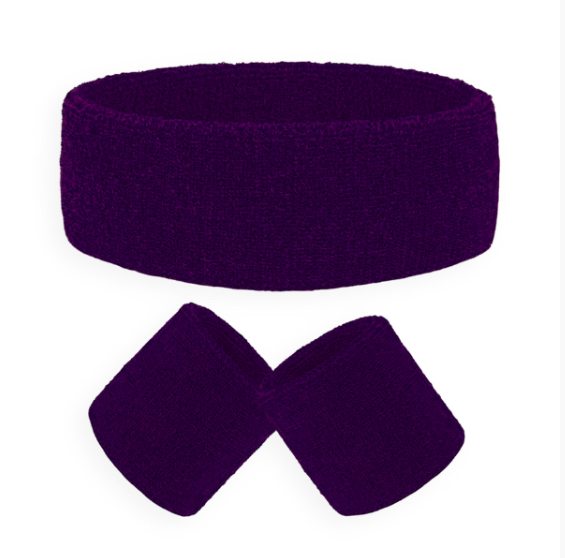 Purple Sweatband Set