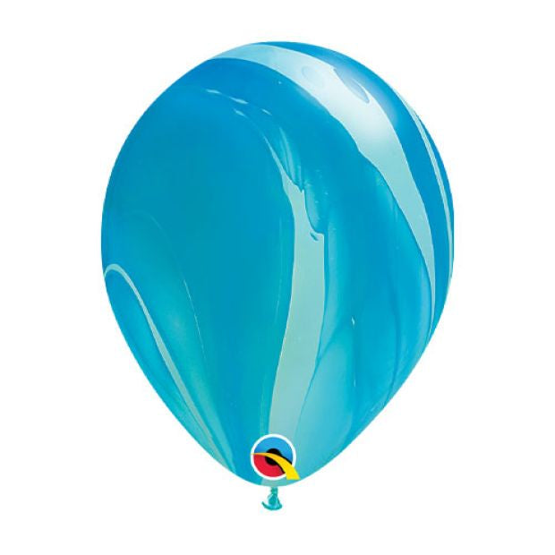 Blue SuperAgate Latex Balloon