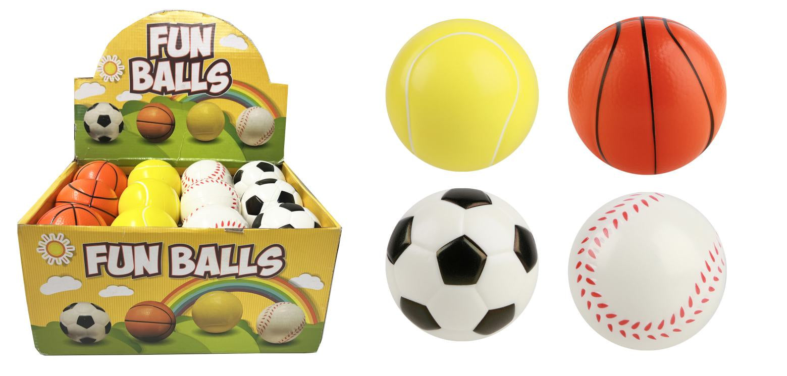 Stress Sports Ball 7cm (Assorted Designs)