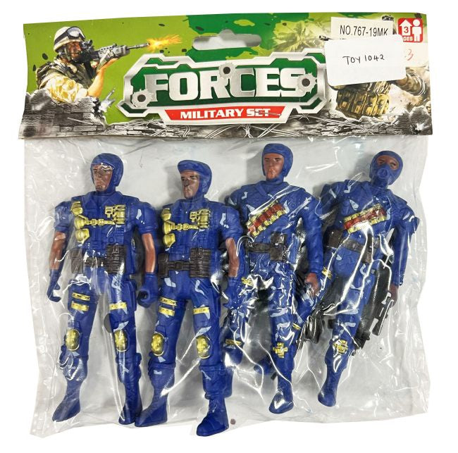 Armed Forces Soldier Set Blue (Pack of 4)