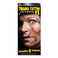 Stitched and Stapled Temporary Tattoo FX (8 Pieces)