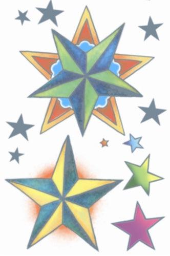 Nautical Stars Vintage Temporary Tattoos