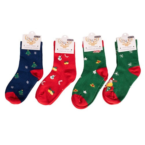 Kids Christmas Socks (Assorted Colours)