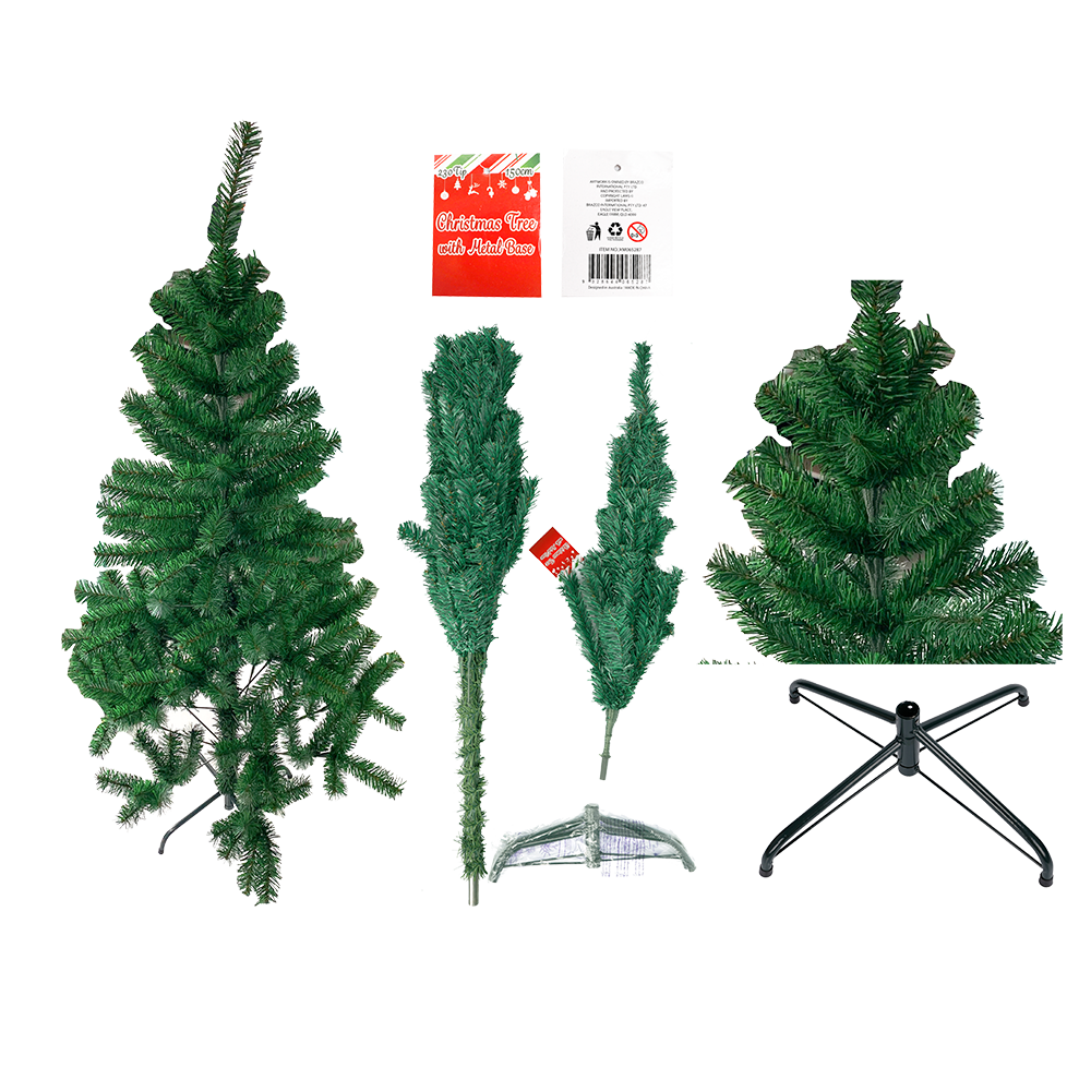 Green Christmas Tree 150cm with 4-Footed Base