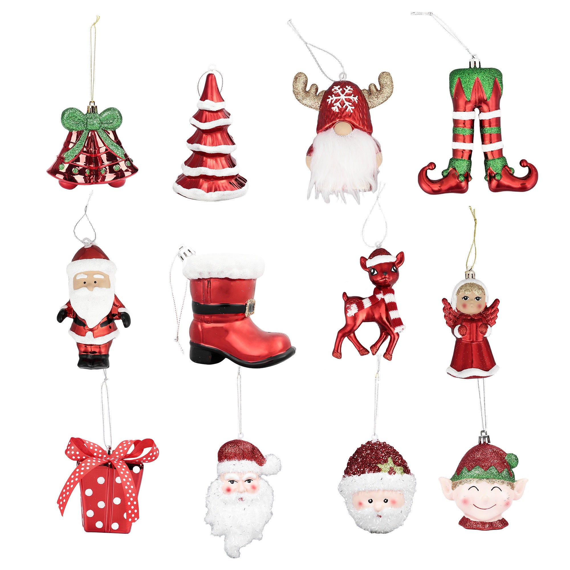 Deluxe Traditional Christmas Tree Decorations 10cm