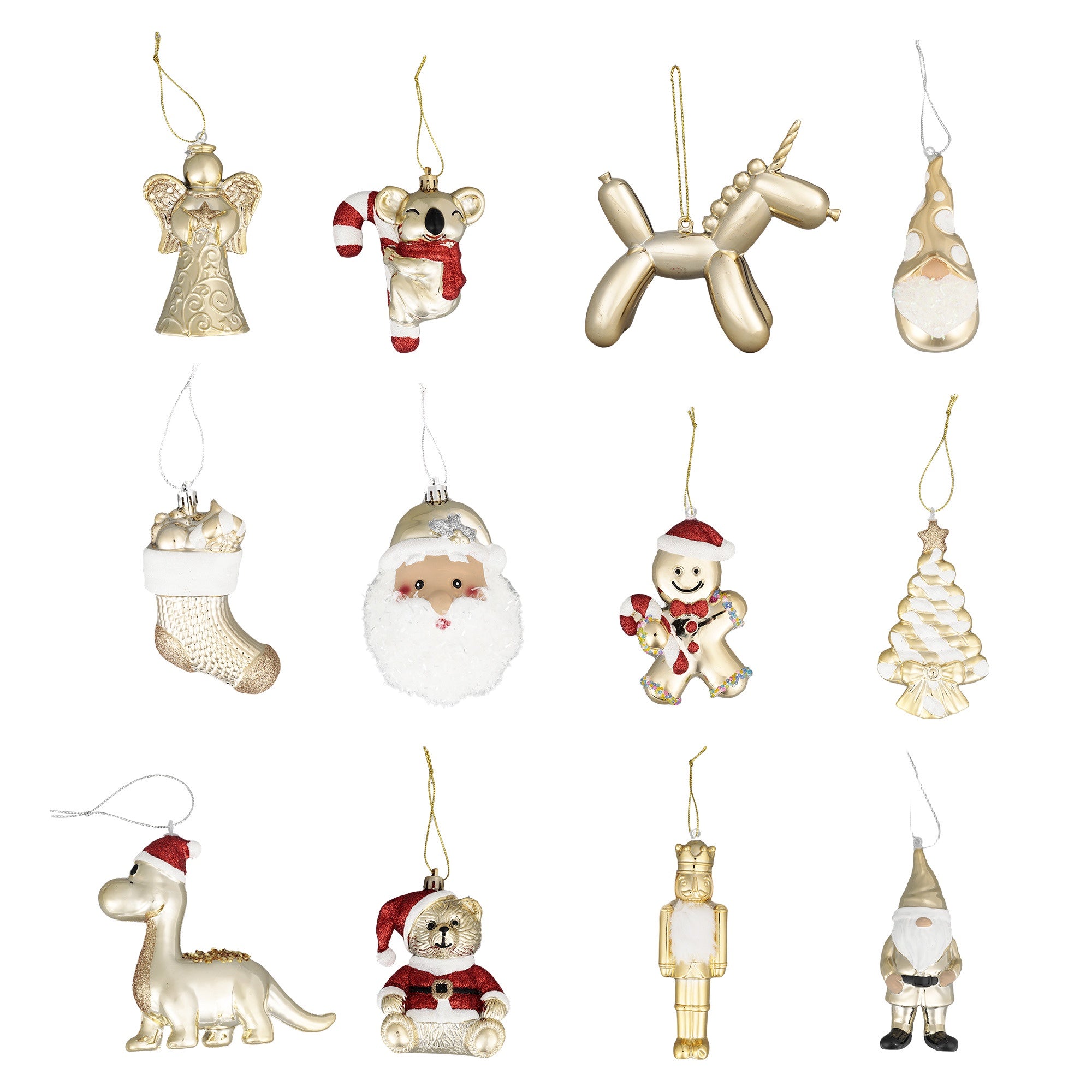 Deluxe Gold Christmas Tree Decorations 10cm