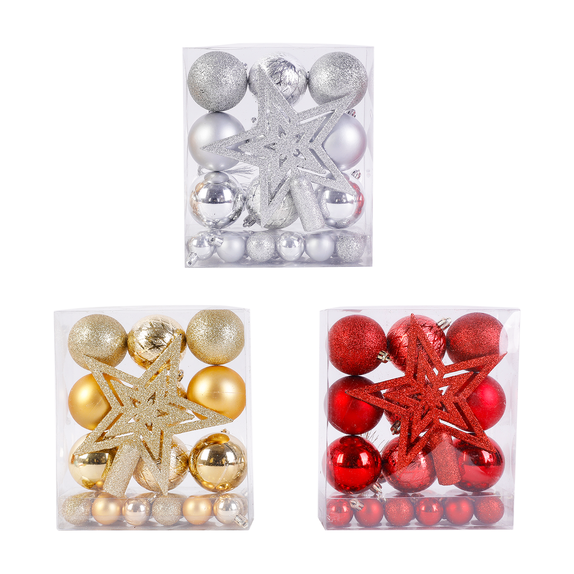 Fancy Baubles (Pack of 22) Assorted Colours
