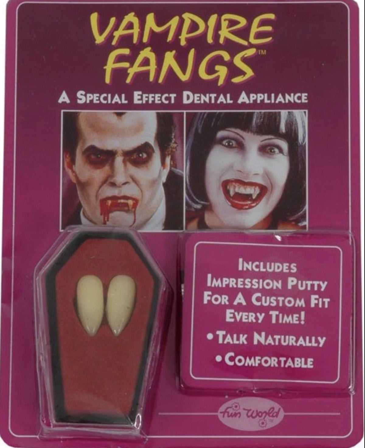 Vampire Fangs with Adhesive beads