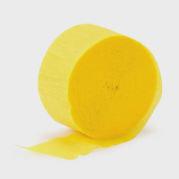 Canary Yellow Crepe Streamer