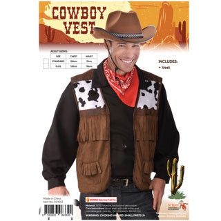 Wild West Cowboy Vest Mens Costume