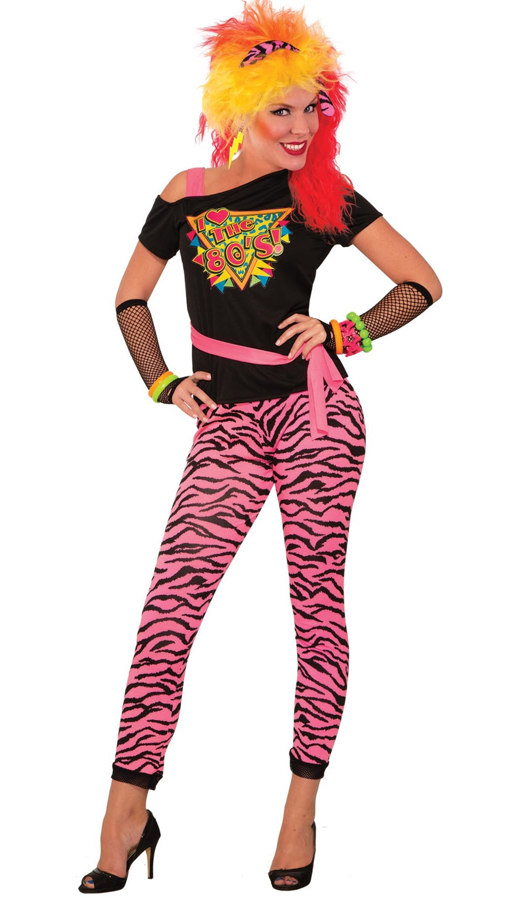 80s Wild Child Zebra Print Womens Costume