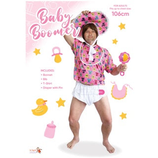 Baby Boomer Mens Costume - Pink